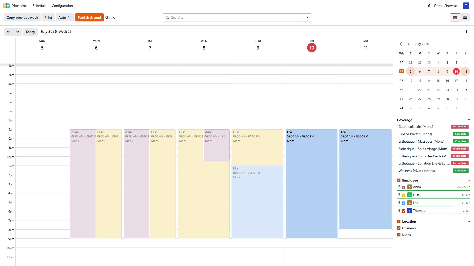 Planning Solaryx d'un site