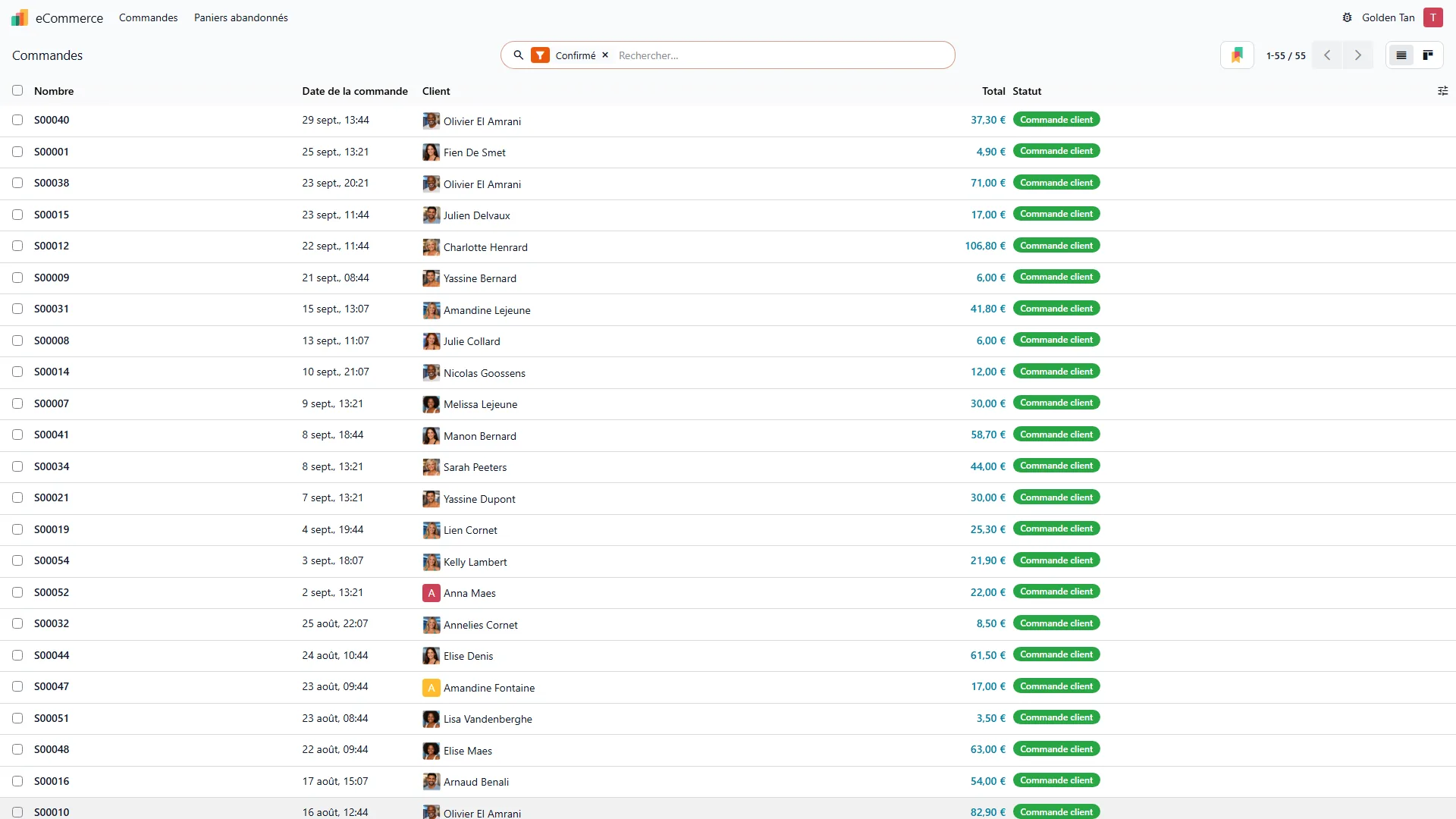 Commandes en ligne Solaryx
