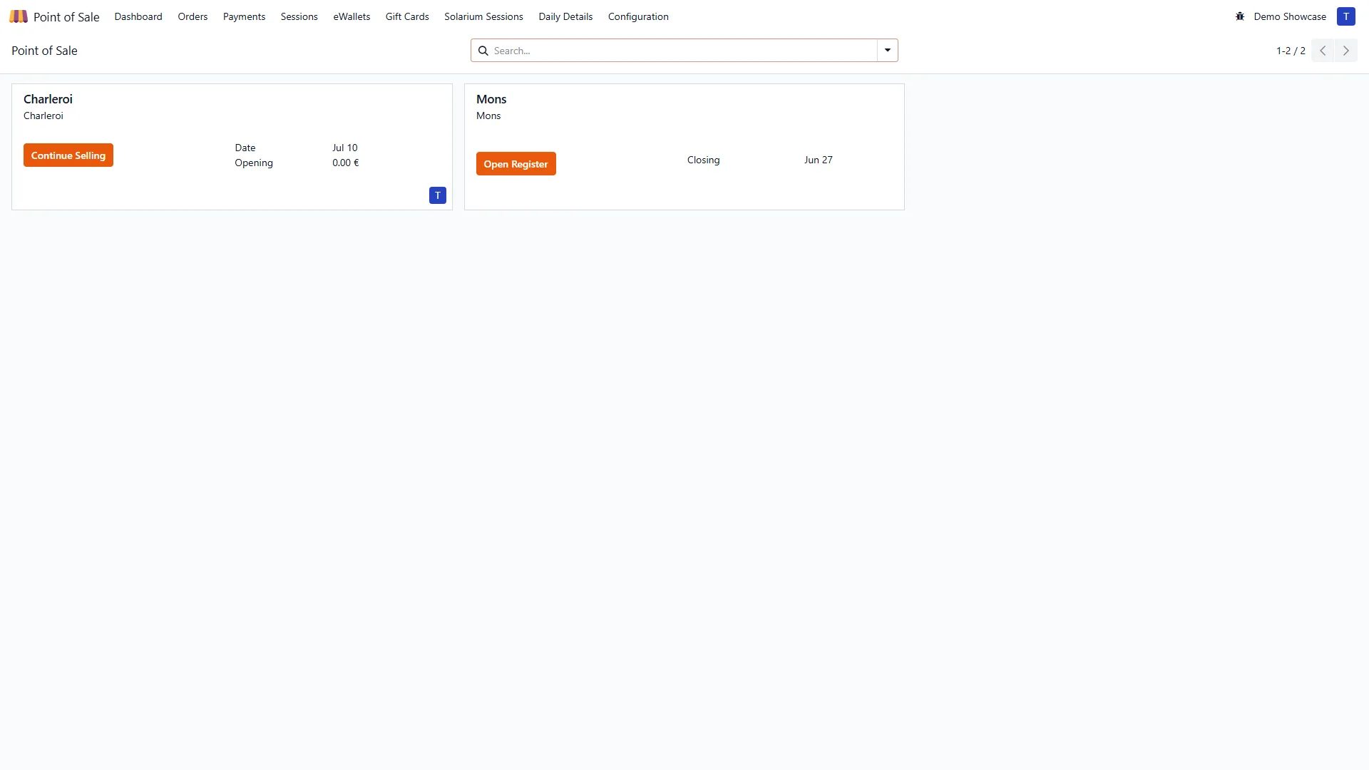 Solaryx point-of-sale dashboard